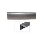 Briefgleuf met borstel en design klep inox / pce