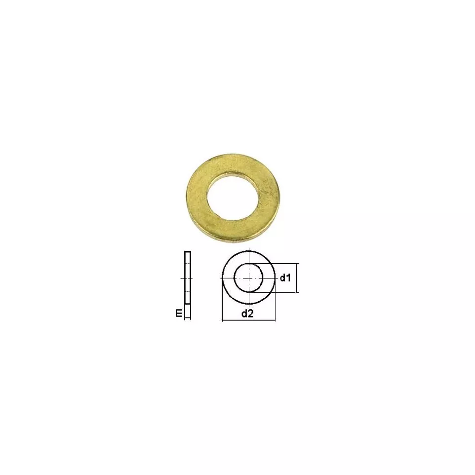 Platte ring messing DIN 125 Ø10mm /...