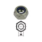 Écrou inox A2 autofreiné à bague nylon DIN 985 M6 / 200pce