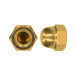 Brass Hexagon Domed Cap Nut DIN 1587 M18 / 50 pieces