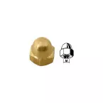 Brass Hex Domed Cap Nuts DIN 1587 M6 Pack of 250