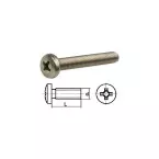 Stainless Steel (A2) M6 x 30mm Phillips Pan Head Machine Screws DIN 7985H / 200 pieces