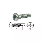 DIN 7981C Zinc-Plated Steel Pan Head Sheet Metal Screw 5.5x50mm / 200 pieces