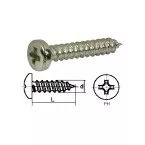 Plaatschroef RVS A2 cilinderkop DIN 7981C Ø3,9x22mm / 200pce