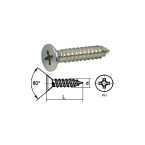 Vis à tôle inox A2 tête...