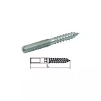 Steel Wood and Metric Thread Dowel Zinc-Plated Ø8x120mm Pack of 100