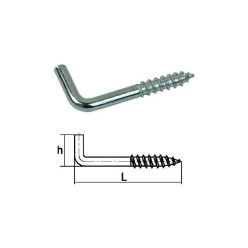 Zinc-Plated Steel Screw Hook Ø4.5x80mm / 100pcs