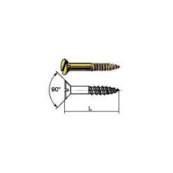 Brass Countersunk Slotted Wood Screws DIN 97 Ø4.5x20mm / 200pcs