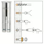 Cheville Spit GRIP L avec collerette M8x30mm / pce