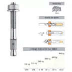 Spit FIX 3 Zinc-Plated Through Bolt Anchor Ø12 25-100mm per piece