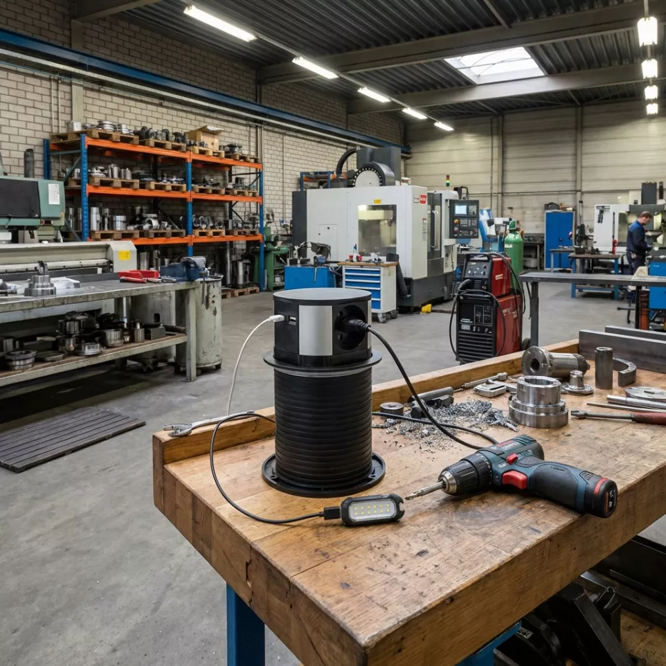Push-GIRO werkbladstopcontact Ø100mm...