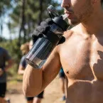 Fitgrip zwart  RPET sportfles 