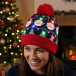 Norrsken multi-couleurs  Chapeau d'hiver LED de Noël, Père Noël 