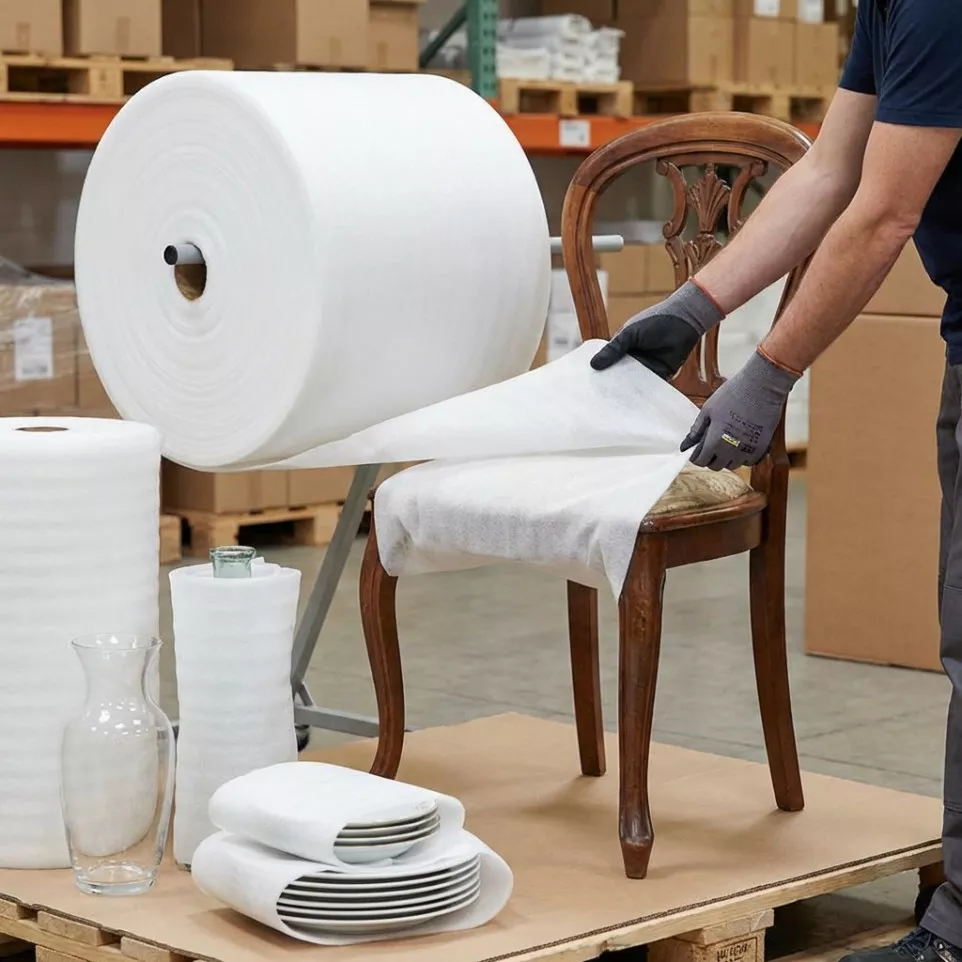 Schuimfolie op rol 155cm x 250m