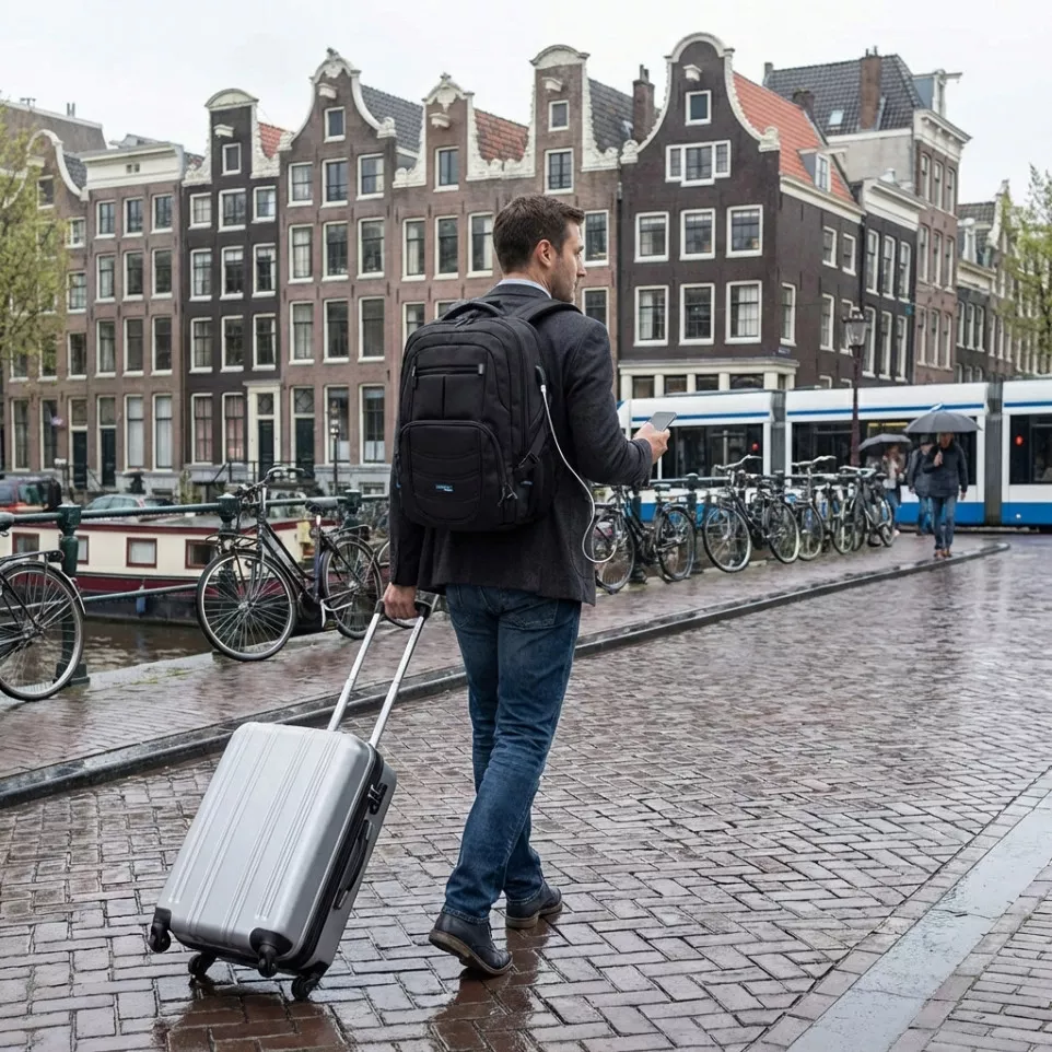 Donau Travel Backpack Amsterdam, 35L,...