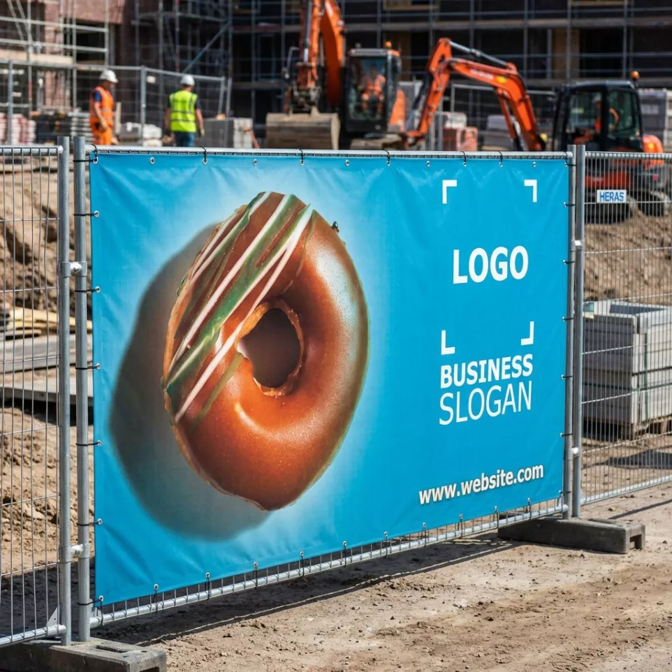 Banner voor Heras hekken - 330x170 cm