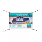 Cutom banner with sandow stick