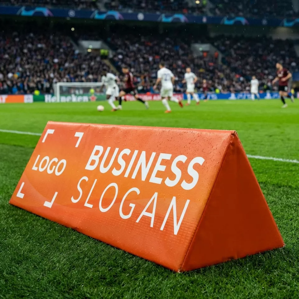 Foam advertising barrier