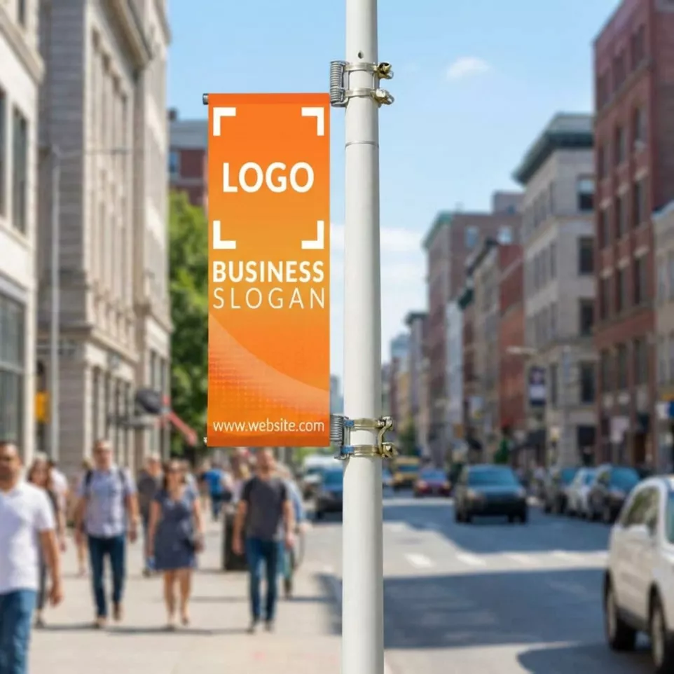 Street lamp banner