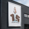 Banner sign ready to mount 500 x 200 cm