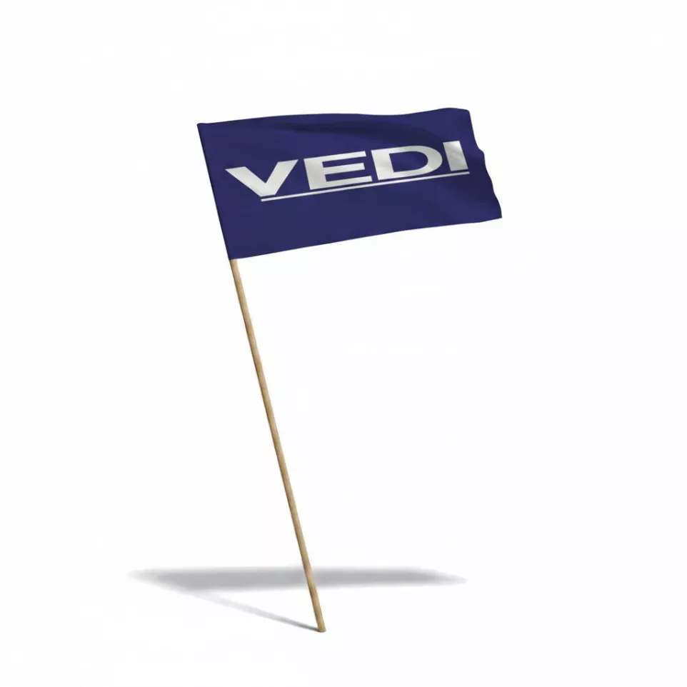 Drapeau à main sur hampe
