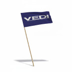 Drapeau à main sur hampe