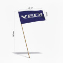 Drapeau à main sur hampe