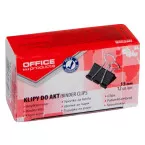 OFFICE products Foldback Binder Clips, Black, 15 mm, Box of 12 Pieces