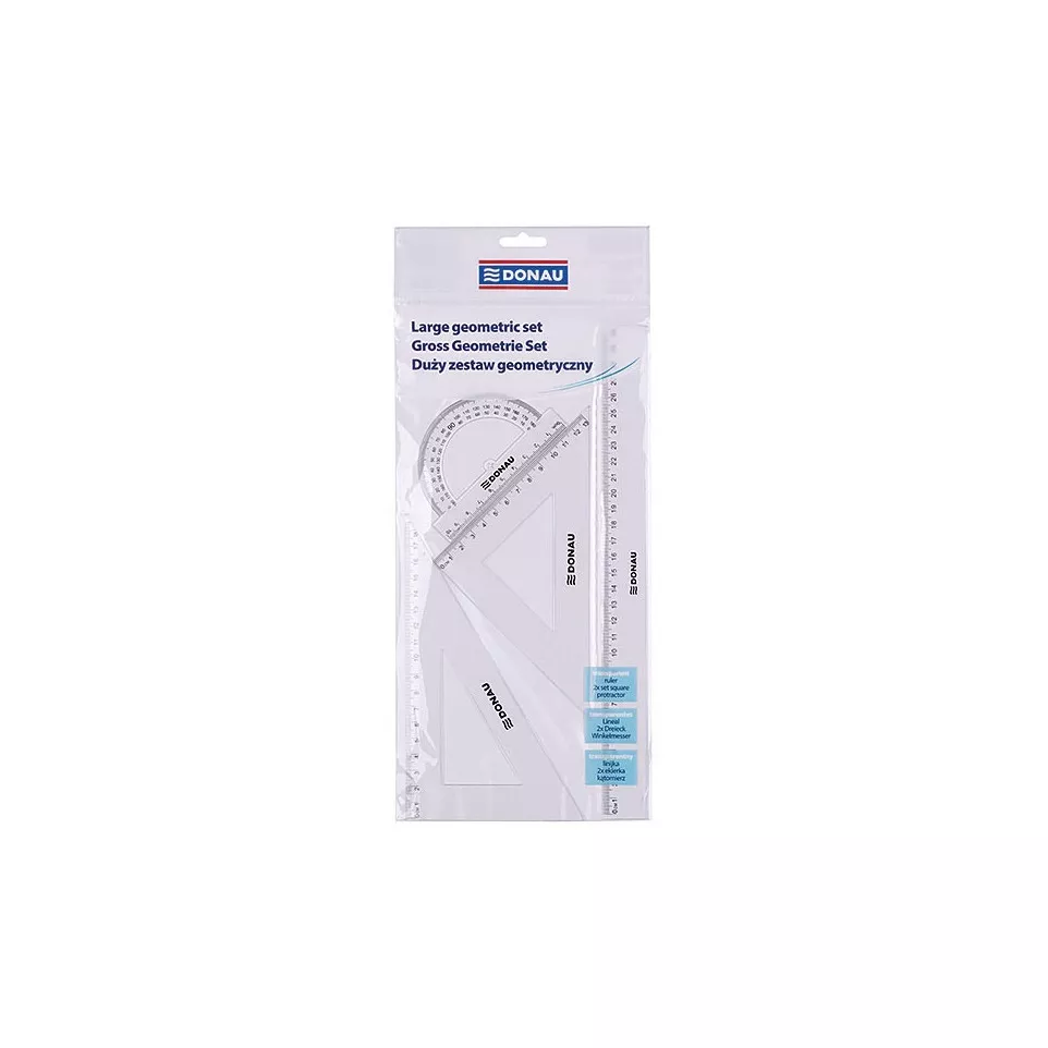 DONAU Geometric Drawing Kit, 4 Pieces