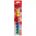 OFFICE products magnets, 20 mm, assorted colors, blister pack of 8 pieces