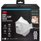 3M Aura Comfort Cool Flow masque, FFP2, avec valve, paquet de 10 pièces