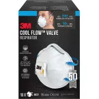 3M Cool Flow stofmasker, FFP2, met ventiel, pak van 10 stuks
