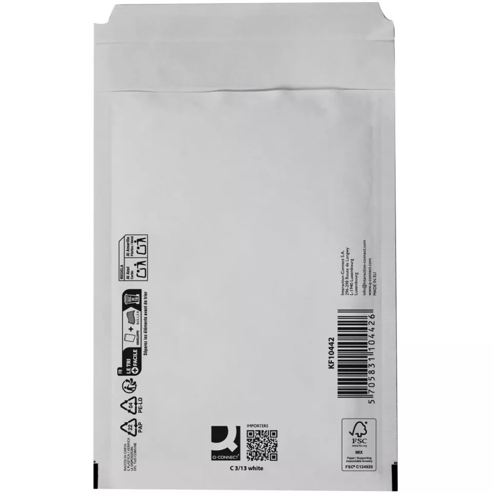 Q-CONNECT luchtkussenenveloppen, wit,...