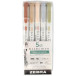 ZEBRA MILDLINER Double-Ended Highlighter, Neutral, Set of 5, Assorted Colors