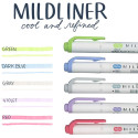 ZEBRA MILDLINER surligneur à deux pointes, Cool, étui de 5 pièces, en couleurs assorties