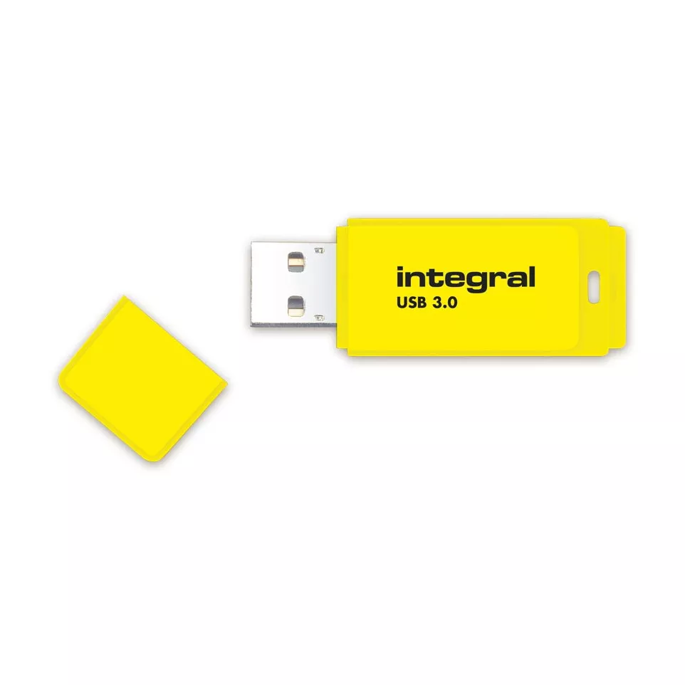 Integral Neon USB 3.0 stick, 16 GB, geel