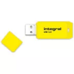 Integral Neon USB 3.0 Flash Drive, 16 GB, Yellow