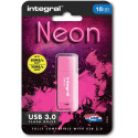 Integral Neon USB 3.0 stick, 16 GB, roze