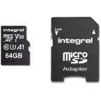 Integral carte mémoire microSDXC V30, 64 Go