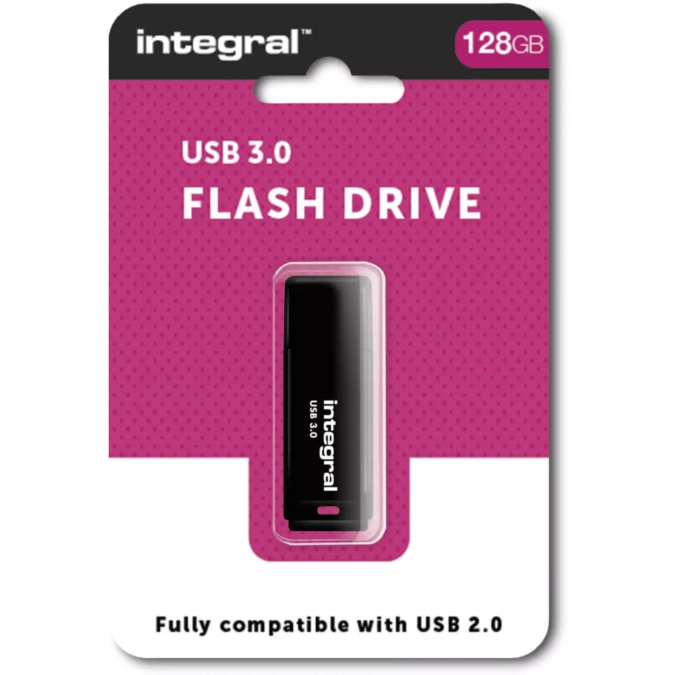 Integral Black clé USB 3.0, 128 Go, noir
