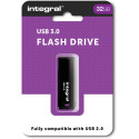 Integral Black USB 3.0 Flash Drive, 32 GB, Black[1][2]