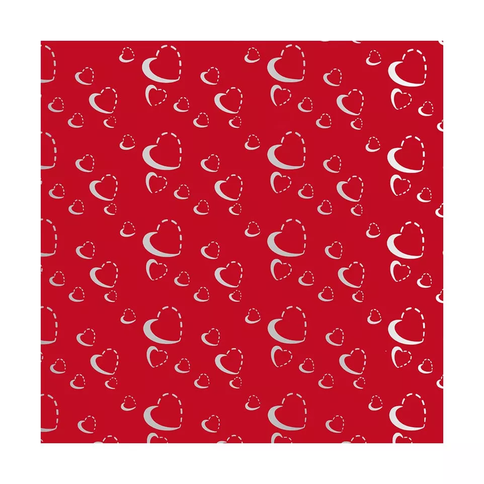 Papier cadeau Silver Hearts, 70 cm x 2 m