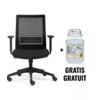 ACTIE EUROSEATS: 1 x bureaustoel Evora (ref. EVO1010) + GRATIS 1 x Yankee kaars, 623 g