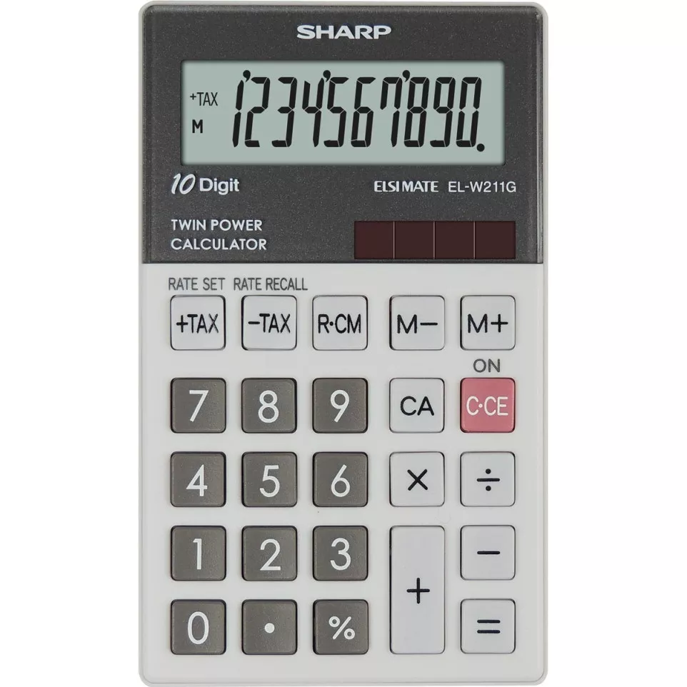 Sharp EL-W211GGY desktop calculator