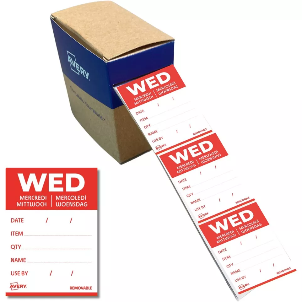 Avery etiketten voedselcodering,...