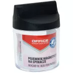 OFFICE products distributeur de trombones, sans trombones, rond, magnétique, transparant