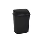 Poubelle avec couvercle swing 15 l, noir