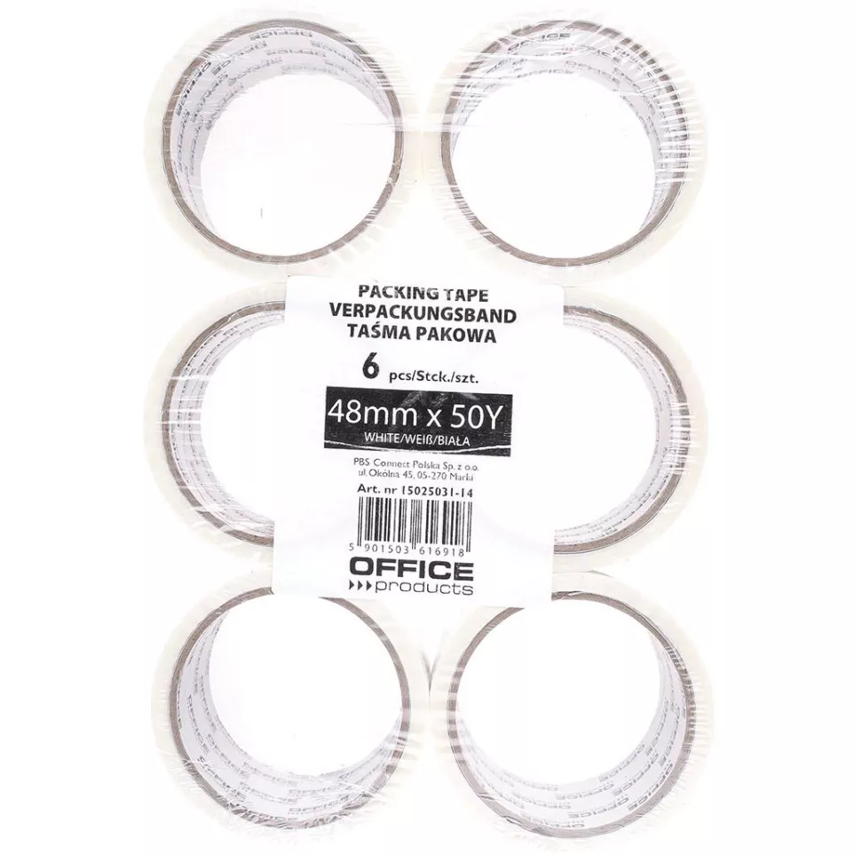 OFFICE Products white packaging tape...