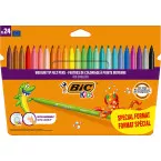 BIC Kids Kid Couleur Felt Tip Pens, 18 + 6 Free