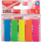 OFFICE products index, 12 x 45 mm, sachet suspendu de 5 x 25 pièces, couleurs assorties